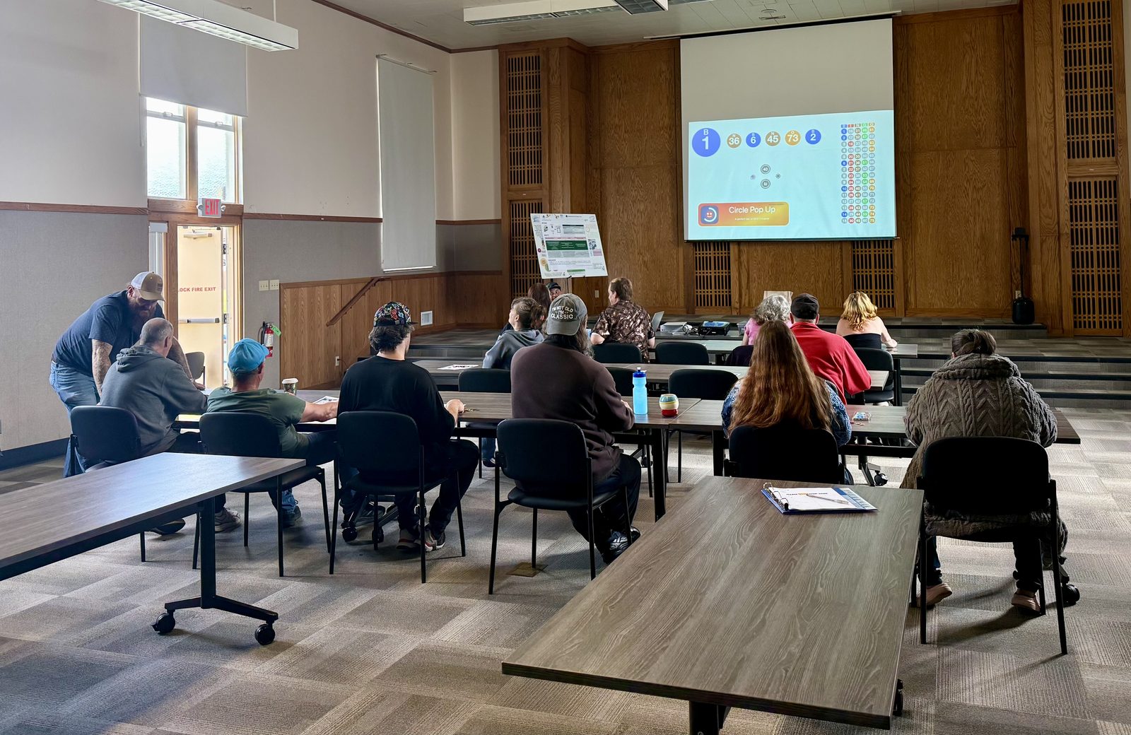 Members gathered for a group workshop at the Bay Area First Step Recovery Community Center